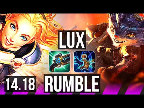 LUX & Jhin vs RUMBLE & Ashe (SUP) | Rank 4 Lux, 700+ games, 2/4/20 | EUW Challenger | 14.18