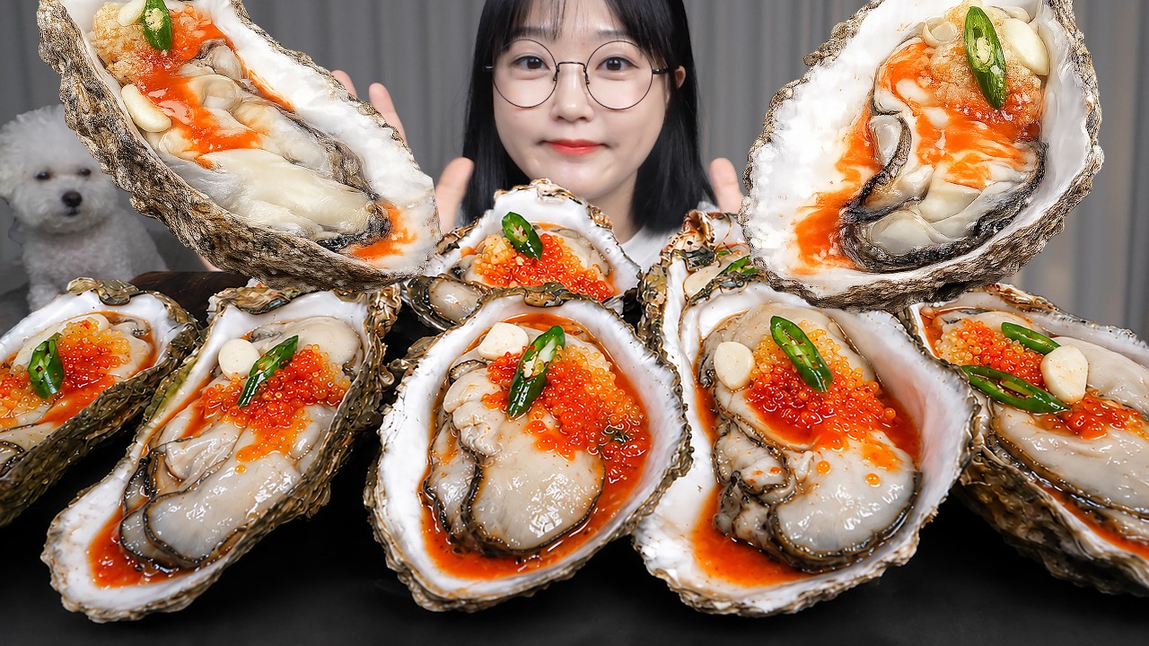한입 가득 차는 삼배체굴 먹방🦪GIANT OYSTER MUKBANG ASMR