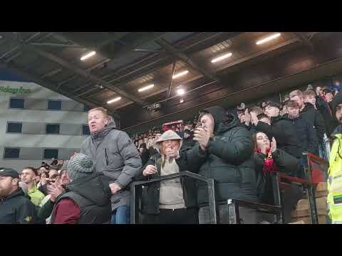 Walsall players and fans share applause after  Norwich 5 Walsall 1  FA Cup 3rd Round 11/01/26