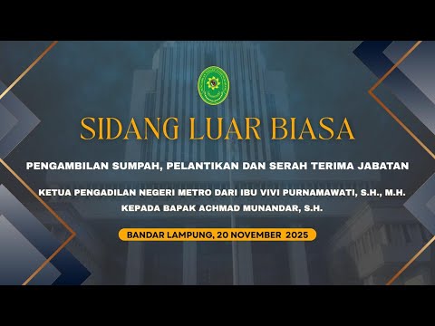 PENGAMBILAN SUMPAH, PELANTIKAN DAN SERAH TERIMA JABATAN KPN METRO