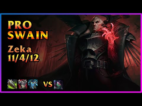 PRO Swain Replay Hanwha Life Esports [Zeka/dlwlrma22] | KDA 11/4/12 MID