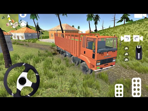 Real Ashok Leyland Cargo Truck Off-Road Driving : Indian Truck Simulator 3D : Android Gameplay