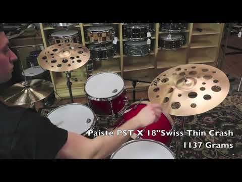 Paiste 18 PSTX Swiss Thin Crash-Demo of Exact Cymbal-1137g