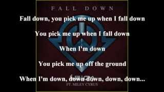 Fall Down - Will.i.am ft. Miley Cyrus (Official Lyrics)