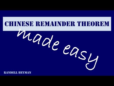 image-What is the Chinese Remainder Theorem?