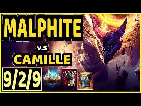 KEEGUN (MALPHITE) vs CAMILLE - 9/2/9 KDA TOP GAMEPLAY - NA Ranked GRANDMASTER