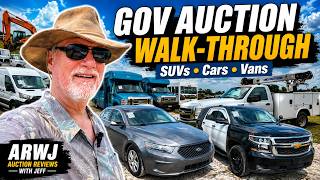 Gov Auction Walk-Through | Lots of Cars, SUVs, Vans, Heavy Trucks and 
