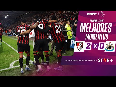Solanke brilha, Bournemouth bate o Newcastle e sobe na tabela da Premier League | Melhores Momentos