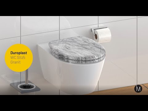 WC-Sitz mit Absenkautomatik - Duroplast WC5 Granit von instmaier