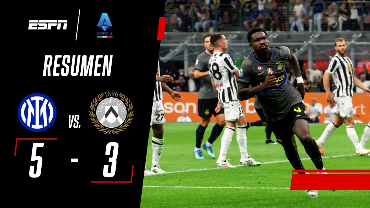 SIN LAUTARO, EL NERAZZURRO REMONTÓ Y ES LÍDER INVICTO JUNTO A LA ROMA | Inter 5-3 Udinese | RESUMEN