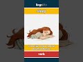 sleep (verb) - definition and usage in English