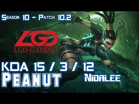 LGD Peanut NIDALEE vs ELISE Jungle - Patch 10.2 KR Ranked