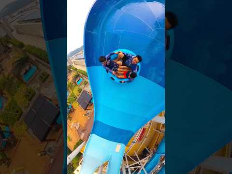 Zero gravity free fall raft slide! #shorts