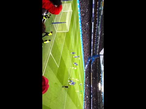 Sergio Aguero hattrick goal vs Chelsea.    Chelsea vs Manchester City 0-3.    16/4/2016