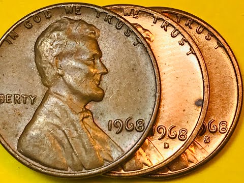 1968 United States Penny Worth Money $ - What Is An RPM Penny - US Lincoln One Cent Coins
