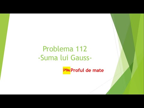 Problema 112: Suma lui Gauss #profuldemate #teme #matematica #scoala
