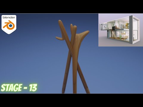 Let's model the coat 🧥hanger in the apartment in blender (2.90) - stage 13 |