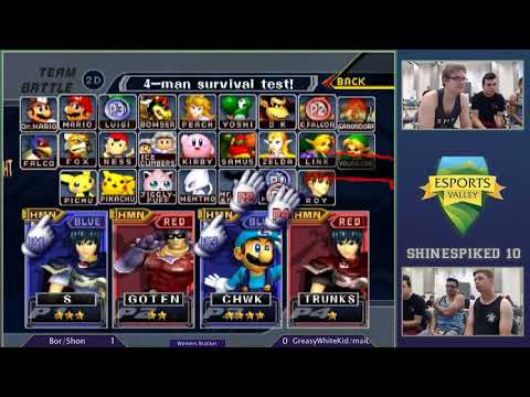 Shinespiked 10 Melee Doubles: WR2 - Shon/Bor vs GreasyWhiteKid77/maiL