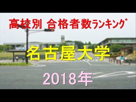臨床検査学科 名古屋大学 高校別合格者数ランキング 2018年【グラフでわかる】