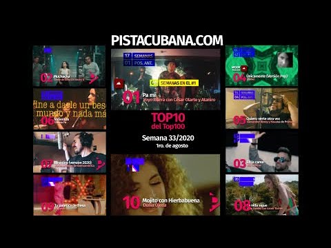 Top10 del Top100 de Pistacubana semana 33/2020 fecha 1ro.de agosto.