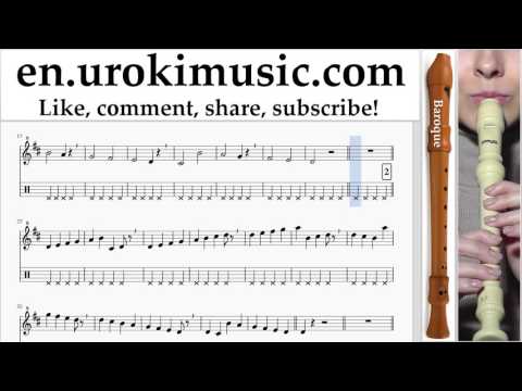 How to Play Recorder (B.) Avicii - Wake Me Up Tabs Part#1 um-a352