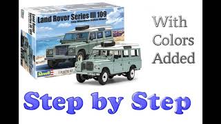 1/24 Revell Land Rover Series III Model Building Step By Step Instructions with paint callouts added