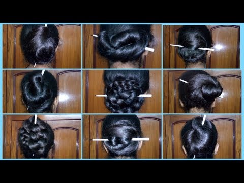 *1 min easy cute bun* with bun stick || How to use bun stick || Chinese bun | sneha with you Video