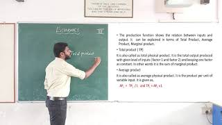 Class 12 Economics - Chapter 3 Production and Cost - Part 1