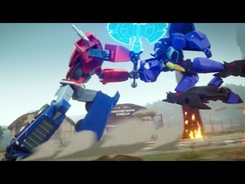 Transformers Earthspark: Optimus and Megatron Vs. Skywarp and Novastorm