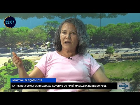 Entrevista com a candidata ao Governo do Piauí, Madalena Nunes, do PSOL 09 09 2022