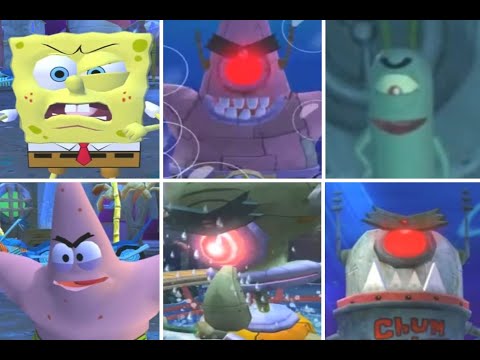 SpongeBob Truth Or Square - All Enemy Intro Cutscenes