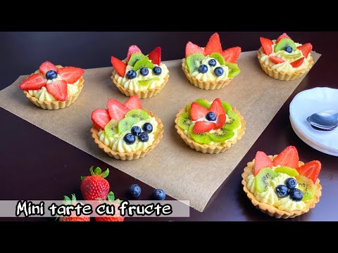 Mini tarte cu fructe - cele mai delicioase tarte cu crema de vanilie | E.Gustos