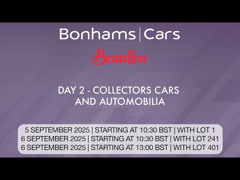 The Beaulieu Sale - Day 2 - Automobilia & Cars