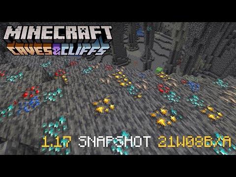 Insane NEW Ore Discoveries & Cave Upgrades in Minecraft 1.17 Snapshot 21w08a/b
