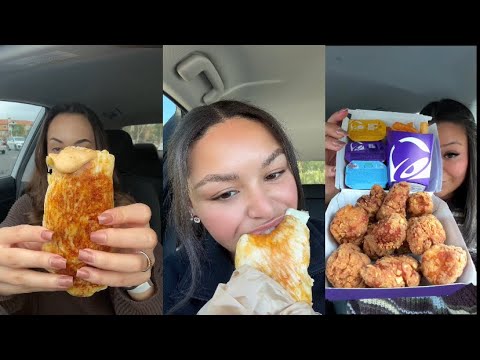 TACO BELL TikTok ASMR mukbang compilation! #2