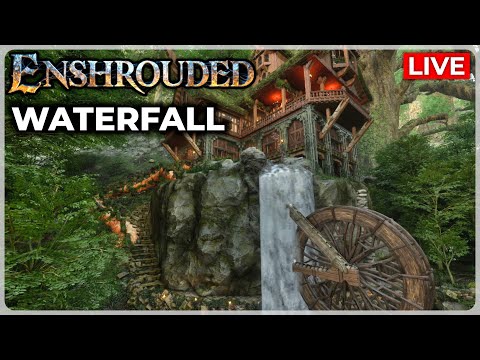Enshrouded: Building a Waterfall in my Forest Village!