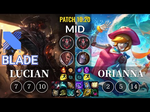 DRX Blade Lucian vs Orianna Mid - KR Patch 10.20