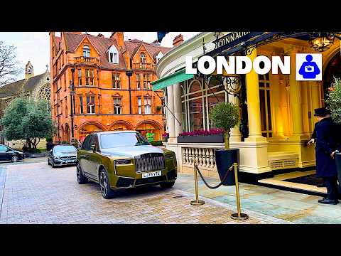 Rainy Day in London's Wealthiest District | New Bond Street & Mount Street 4K Walk