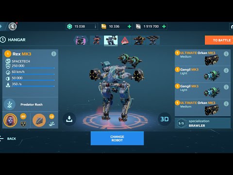 Rex Ultimate Orkan Gangil | War Robots Gameplay 
