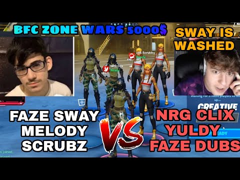 CLIX VS  FAZE SWAY Happened Again in  BFC Zonewars Tournament 3v3 Wagers Fortnite INTENSE