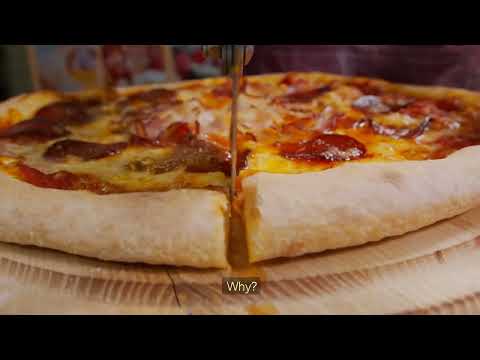 Why is pizza round packed in a rectangular box and cut in a triangle?