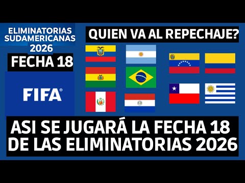 THIS IS HOW MATCHDAY 18 OF THE 2026 SOUTH AMERICAN QUALIFIERS WILL BE PLAYED