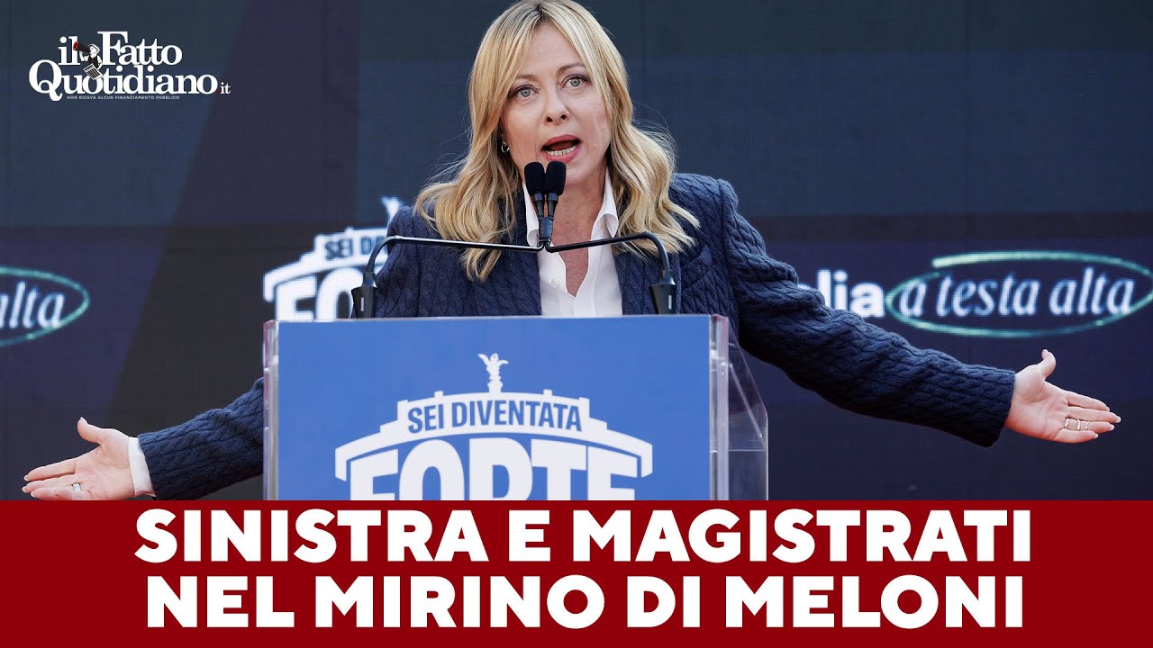 Attacchi ai magistrati e al centrosinistra, l'intervento integrale di Meloni ad Atreju
