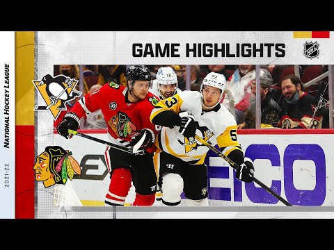 Penguins @ Blackhawks 11/9/21 | NHL Highlights