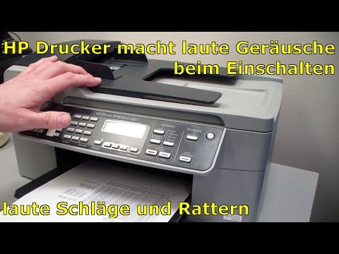 HP Drucker rattert und klackert - laute Geräusche beim Einschalten Video