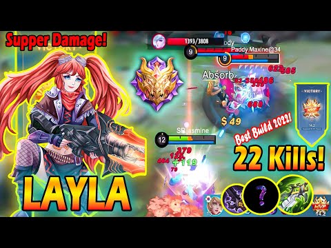 22 Kills + 3600 Critical Damage Layla - Supper High Damage Layla Build ~ Layla The Best mm in mlbb