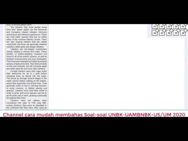 Pembahasan Type soal Gladi Bersih dan Utama UNBK Bahasa Inggris SMA-MA 2020