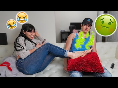 EXTREMELY STINKY FEET PRANK ON BOYFRIEND! Will He Tell Me If My Feet Smell Bad...