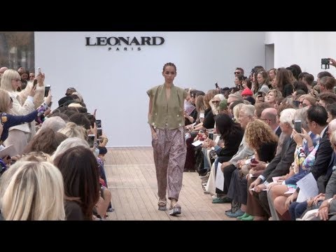 Models on the runway for the Leonard Paris Fashion Show in Paris