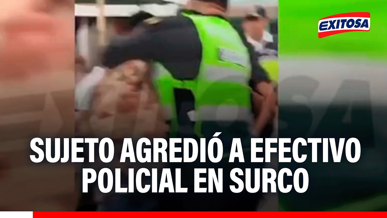 🔴🔵Agente policial evitó robo de su arma en una intervención a presunto agresor en Surco